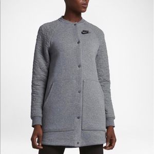 Nike snap button long coat